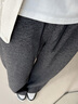 玖姿·安娜蔻慵懶愜意舒適軟糯窄版針織直筒褲女裝裝2025冬季新款 黑灰 M 曬單實(shí)拍圖