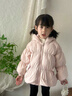 班喜迪女童羽絨服秋冬款2025新款兒童公主外套寶寶洋氣冬季保暖衣服童裝 粉色 100 充絨量：69g 曬單實(shí)拍圖