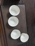 兮元記羊脂玉瓷小茶杯德化白瓷品茗杯茶盞主人杯單杯家用功夫茶具 小號仰鐘杯（6個(gè)裝）40ml 曬單實(shí)拍圖