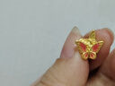 周大生腕美黃金轉運珠女款足金硬金熒光琺瑯蝴蝶生日禮物送女友 【雙生蝴蝶】轉運珠-0.90g 【不配繩，介意慎拍】 曬單實(shí)拍圖