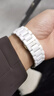 炫戴適用華為gt6手表GT3PRO/watch5表帶陶瓷GT5/gt4高級41mm夏天watch3/4Pro表帶5pro女款gt3時(shí)尚表鏈 【官方同款】三珠凸頭陶瓷-白色金扣 適用：華為GT3PRO/陶瓷典藏版【43mm】 曬單實(shí)拍圖