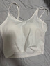 古今（GUJIN）U型吊帶背心女內搭帶胸墊文胸一體美背內衣可外穿打底上衣白L 曬單實(shí)拍圖