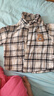 宜爽兒兒童襯衫春秋季男童翻領(lǐng)100棉長(cháng)袖上衣嬰兒襯衣 黑白格    100    曬單實(shí)拍圖