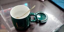 德蒂芙陶瓷杯耐高溫馬克杯帶蓋勺家用茶杯咖啡杯學(xué)生杯子陶瓷辦公創(chuàng  )意 綠色-【杯蓋勺】 曬單實(shí)拍圖