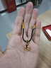 中國黃金（CHINA GOLD）時(shí)來(lái)運轉黃金項鏈男足金平安扣吊墜元旦禮物送男友老公生日 足金圖騰平安扣金珠項鏈 曬單實(shí)拍圖