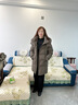 鴨鴨（YAYA）品牌正品媽媽鵝絨服中長(cháng)款2025新款中老年女裝冬季羽絨厚外套 咖色 L (建議90-105斤) 曬單實(shí)拍圖