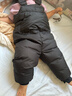 保姆鵝 兒童羽絨背帶褲加厚保暖防風(fēng)長(cháng)褲舒適簡(jiǎn)約百搭連體褲冬[NG2845] 炭黑 80 曬單實(shí)拍圖
