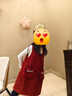 LUSON陳大豬女童背心裙2025秋冬新款拜年禮服兒童連衣裙紅色 曬單實(shí)拍圖