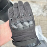 依嵐傲雪冬季加絨全指戰術(shù)手套男防滑耐磨騎行運動(dòng)防風(fēng)保暖戶(hù)外滑雪手套 黑色（加絨加厚） 曬單實(shí)拍圖