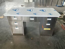 304不銹鋼辦公桌電腦桌無(wú)塵車(chē)間工作臺寫(xiě)字桌分揀桌實(shí)無(wú)菌抽屜桌 【304不銹鋼】1.2米+三斗兩門(mén) 曬單實(shí)拍圖