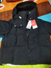 鴨鴨秋冬新品短款羽絨服女加厚連帽面包服寬松保暖韓版泡芙小個(gè)子外套 黑色 M （建議110-140斤） 曬單實(shí)拍圖