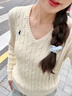 Polo Ralph Lauren 拉夫勞倫  女裝 經(jīng)典款絞花編結棉質(zhì)V領(lǐng)針織衫RL26839 101-米黃色 M 曬單實(shí)拍圖
