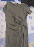 UR夏季新款女裝時(shí)尚設計感扭結開(kāi)衩修身連衣裙UWH740032 橄欖綠 S 曬單實(shí)拍圖