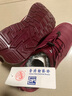 回力（Warrior）官方棉鞋女冬季加絨媽媽鞋皮面保暖中老年雪地靴舒適老人鞋酒紅39 曬單實(shí)拍圖