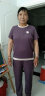 秋芙罗妈妈装夏装运动套装短袖T恤衫中老年人女装休闲奶奶衣服两件套 紫色 4XL【建议130-145斤】 实拍图
