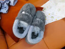安尚芬包根大碼棉拖鞋男秋冬加厚全包情侶保暖居家舒適厚底防滑毛毛拖鞋 灰色【保暖防寒】 42-43 適合40-41 曬單實(shí)拍圖