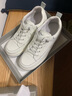 紅蜻蜓（RED DRAGONFLY）女鞋厚底內增高小白鞋女新款牛皮套腳百搭休閑鞋女士旅游運動(dòng)鞋子 C0TTN05121 米灰（皮面款） 38 曬單實(shí)拍圖