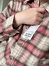 優(yōu)衣庫女裝法蘭絨襯衫/格紋長(cháng)袖襯衣25秋冬新款481173 12 桃紅色 M /160/84A 曬單實(shí)拍圖