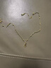六福珠寶新年禮物 足金車(chē)花珠黃金項鏈鎖骨鏈 計價(jià) F63TBGN0052 約3.75克 曬單實(shí)拍圖