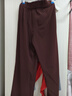 三彩2025秋款高腰通勤長(cháng)褲拖地直筒褲涼感寬松垂感防曬M 酒紅 L 165/72A 曬單實(shí)拍圖