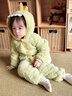 愛(ài)貝迪拉（AIBEDILA）嬰兒連體衣秋冬寶寶衣服2025新款外出可愛(ài)加厚抗靜電珊瑚絨爬爬服 伊迪斯恐龍 100cm -建議體重12-14kg 曬單實(shí)拍圖