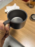 德斯漢菲純鈦雙層小茶杯家用高檔功夫茶具套裝待客茶杯喝茶耳杯帶把品茗杯 把手小茶杯*1-磨砂款 曬單實(shí)拍圖
