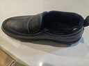 稻草人保暖加棉商務(wù)休閑皮鞋男士正裝鞋德比鞋婚鞋懶人套腳 黑色加絨 40 曬單實(shí)拍圖