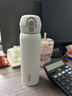 萌扣保溫杯女生孕婦產(chǎn)婦專(zhuān)用吸管水杯雙飲高顏值成人重力球躺著(zhù)喝杯子 象牙白500ml-雙吸管【贈重力球/硅膠吸嘴】 曬單實(shí)拍圖