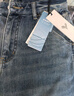 太平鳥(niǎo)男裝牛仔褲春磨破街頭感水洗肌理錐形休閑長(cháng)褲 牛仔藍色 34 曬單實(shí)拍圖