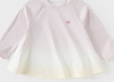 戴維貝拉（DAVE＆BELLA）兒童長(cháng)袖T恤女童新款防曬打底衫女寶寶春裝上衣休閑小童衣服 粉色漸變色【現貨】 140 cm（建議身高130-140cm） 曬單實(shí)拍圖