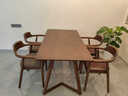 鐵神木實(shí)木餐桌椅組合家用小戶(hù)型現代簡(jiǎn)約客廳長(cháng)條大書(shū)桌長(cháng)方形吃飯桌子 松木單桌：120*70*高75厚4.5cm 曬單實(shí)拍圖