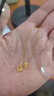 周六福鏤空愛(ài)心黃金耳墜女足金生日禮物計價(jià)A0913530一對約0.91g 曬單實(shí)拍圖