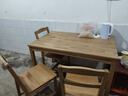 宜家（IKEA）HAGERNAS海格納斯一桌四椅吃飯桌子飯桌餐實(shí)木餐椅 仿古色 松木一桌四椅 曬單實(shí)拍圖