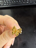 六福珠寶 黃金耳釘蝶舞光影足金蹦迪珠手工編織新年禮物 計價(jià) 約2.55克 曬單實(shí)拍圖