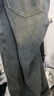 森馬（Semir）王安宇同款丨牛仔褲男復古彎刀褲25冬長(cháng)褲丹寧布褲子109725124107 曬單實(shí)拍圖