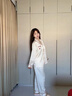 可愛(ài)kitty真絲睡衣女春秋款長(cháng)袖送閨蜜女友禮物家居服禮盒套裝 蝴蝶結kitty 【長(cháng)袖+長(cháng)褲】 M 【建議80斤-100斤】 曬單實(shí)拍圖