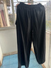 齊黛（QUEDIT）新中式龜紋香云紗休閑褲女2026春季新款高腰寬松九分闊腿褲子 黑色 L 推薦115斤以?xún)?曬單實(shí)拍圖