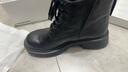 百麗（Belle）復古擦色牛皮馬丁靴女冬季新款商場(chǎng)同款厚底休閑短靴B2942DD5 黑色 37 曬單實(shí)拍圖