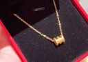 中國珠寶黃金吊墜女足金蝴蝶結在逃公主項鏈鎖骨鏈情人節生日新年禮物 曬單實(shí)拍圖