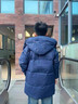 G.duck兒童羽絨服男童中大童長(cháng)款加厚迷彩童裝冬季新款衣服保暖加絨外套 寶藍迷彩 升級加厚款 160 cm 曬單實(shí)拍圖