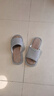 果洛菲亞麻拖鞋男春秋室內家居家用地板情侶麻布拖鞋 橫條紋藏色 42-43 曬單實(shí)拍圖