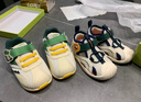 江博士秋季男女童步前鞋可愛(ài)卡通透氣輕便易穿脫魔術(shù)貼寶寶鞋 米/綠 22 腳長(cháng)約12.7-13.3 曬單實(shí)拍圖