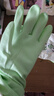 丁晴洗碗手套女廚房耐用型加長(cháng)防水家務(wù)清潔洗衣服專(zhuān)用一體絨加絨加厚 奶綠【1雙】50cm長(cháng)款加絨 曬單實(shí)拍圖