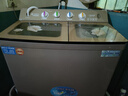 三峽勁霸【純銅電機】大容量半自動(dòng)洗衣機家用老式大容量雙缸雙桶商用酒店賓館被子毛毯四件套以舊換新 20公斤升級鋼波輪【9秒強洗+雙鋼桶+純銅電機】 曬單實(shí)拍圖