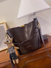 YUYULA牛皮包包女包斜挎水桶包通勤輕奢單肩包生日禮物高級感送女友老婆 曬單實(shí)拍圖
