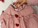 JELLYBABY[遠紅外鎖溫]女童秋冬外套小童加絨粉色開(kāi)衫寶寶童裝兒童連帽衣服 曬單實(shí)拍圖