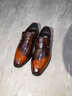 老人頭（laorentou）皮鞋男士商務(wù)正裝皮鞋真皮透氣秋季新款亮面英倫新郎婚鞋男 棕色 41 曬單實(shí)拍圖