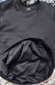 拇指白小T【可機洗拒水鵝絨T】秋冬男女羽絨保暖T恤上衣打底衫 男墨黑 M 曬單實(shí)拍圖