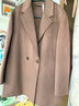 歌莉婭羊毛羊絨大衣女2025新款秋冬季穿搭雙面毛呢外套1ECC6N1S0 90Y深棕 XXS 曬單實(shí)拍圖