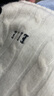 ELLE【100%綿羊毛】寬松圓領(lǐng)毛衣女2024冬裝新款慵懶軟糯毛針織衫 白色 S 曬單實(shí)拍圖
